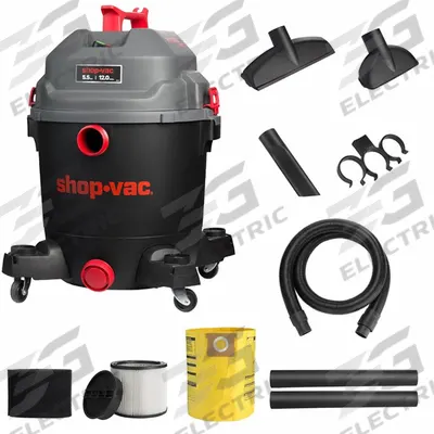 SHOP-VAC Shop Vacuum: 12 gal Tank Size, Plastic, 2 1/2 in Vacuum Hose Dia, 7 ft Hose Lg - General Purpose Vacuums