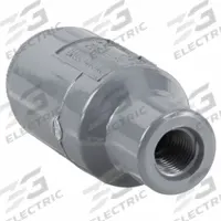 HAYWARD Check Valve: Ball, Inline Valve Body, PVC, 1/4 in Pipe Size, FNPT x FNPT, For Water Media (MPN TC10025T). Key specifications — Ball Material: PVC; Brand: HAYWARD.