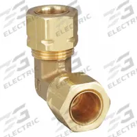 PARKER Compression Fitting Elbow: 3/8 in OD x 3/8 in OD Fitting Size, Brass, 10 PK (MPN 165CA-6). Key specifications — Brand: PARKER.