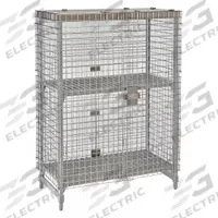 CAMBRO Security Cage Unit: Premium, Solid, 64 1/2 in Ht, 26 3/4 in Dp, 50 1/4 in Lg, Silver (MPN EACPU244864SUPKG). Key specifications — Color: Silver; Product Type: Security Cage Unit; Series: Premium; Brand: CAMBRO.
