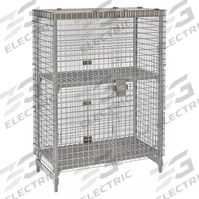 CAMBRO Security Cage Unit: Premium, Solid, 64 1/2 in Ht, 26 3/4 in Dp, 50 1/4 in Lg - Shelving Accessories