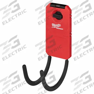 MILWAUKEE PACKOUT Curved Hook: 3 13/16 in D x 10 1/4 in H x 7 1/16 in L, Metal/Polymer - PACKOUT Storage Hooks