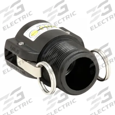 BANJO Cam and Groove Coupling: 1 in Coupling Size, 1 1/4 in Hose Fitting Size - Type B Polypropylene Cam & Groove Fittings