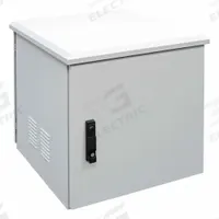 ELECTRIDUCT Network Cabinet: 12 Rack Units, 25 1/8 in x 23 5/8 in x 21 5/8 in, Powder Coated, Steel (MPN QWM-ED-OUTDOOR-12U-22D). Key specifications — Brand: ELECTRIDUCT; Includes: (2) Shelves; Material: Steel.