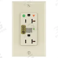 LEVITON Receptacle: Hospital Grade, Decorator Duplex, 5-20R, Ivory, 125V AC, 20 A, 2 Pole / 3 Wire (MPN 8380-IGI)