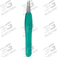 EXCELTA Tweezers: Stainless Steel, Flat, Straight Tip, 0.01 in Tip Thick (MPN 00-SA-R). Key specifications — attr1002355: Stainless Steel; attr1002345: EXCELTA; attr1002348: Stainless Steel; attr1002358: Smooth; attr1002361: 00-SA; attr1024781: Ergonomic.