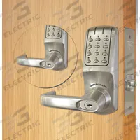 CODELOCKS Electronic Keyless Lock: Keypad, ADA Compliant, Zinc (MPN CL5250BB-BS). Key specifications — Product Type: Electronic Keyless Lock; Manufacturer Part Number: CL5250BB-BS; Access Method: Keypad; Key Override Options: Interchangeable Core.