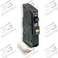 SQUARE D Miniature Circuit Breaker: 25 A, 120V AC, Single Phase, 10kA at 120V AC, 1 Poles (MPN QOB125GFI). Key specifications — Phase: Single; Amps: 25 A; AC Voltage Rating: 120V AC; Max. AIR Rating: 10kA at 120V AC; For Use With: QO Load Centers and NQ Panelboards; Brand: SQUARE D.