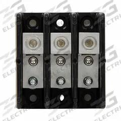 BUSSMANN Power Distribution Block: Open, Lug, Stud, 14 AWG – 2/0 AWG For Line Side Wire Sizes (MPN 16280-3). Key specifications — Mounting Type: Surface; Brand: BUSSMANN; For Conductor Material: Aluminum.