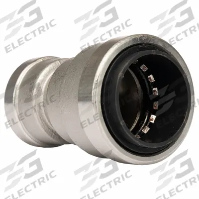 APPROVED VENDOR Push-Fit Coupling Fitting: 3/4 in OD x 1/2 in OD Size, Stainless Steel - Stainless Steel Push-to-Connect Tube Fittings