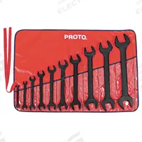 PROTO Open End Wrench Set: Alloy Steel, Black Oxide, 10 Tools, 5/16 in to 1 5/8 Range of Head Sizes (MPN J3000HB). Key specifications — attr309745: Yes; attr309746: Vinyl Pouch; attr309754: Black Oxide; attr309753: Alloy Steel; attr324938: PROTO.