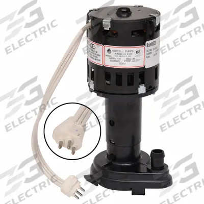 HARTELL Ice Machine Pump: 1/6 hp, 230V AC, 0 Discharge Adapters - Ice Machine Pumps