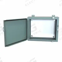 HAMMOND Electrical Enclosure: Steel, 16 in x 20 in x 6 in, NEMA 12/13/3R/4, w/Panel, Solid Cover (MPN 1418N4CR6). Key specifications — Closure Method: Clamps; Brand: HAMMOND; Knockouts: Not Included.