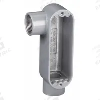 Conduit Outlet Body: Aluminum, 2 in Trade Size, LR Body, 70 cu in Body Capacity, Threaded Hub (MPN OLR-6). Key specifications — Finish: Powder Coated; Includes: Stainless Steel Screws; For Use With: IMC; Brand: HUBBELL KILLARK; Hub Style: Threaded; Mfr. Series: O.