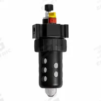 PARKER Lubricator: Micro Mist, 3/8 in NPT, 90 scfm, 250 psig Max Op Pressure, 175°F Max Op Temp (MPN 16L22BE). Key specifications — attr111774: Zinc; attr111402: Series 16L; attr111761: PARKER.