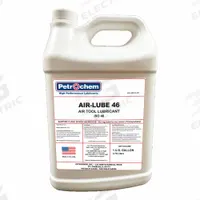 PETROCHEM Air Tool Oil: Mineral, 420°F Max. Op Temp., NSF H2, 1 gal Container Size, Jug (MPN AIR-LUBE 46). Key specifications — attr1321222: Mineral; attr1321227: 46; attr1321244: PETROCHEM; attr1321245: Jug.