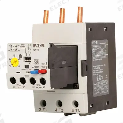 EATON Overload Relay: 3 Poles, 2NO/2NC, 20 A – 100 A Adj Range - Definite Purpose Electronic Overload Relays