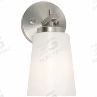 MediumBaseSconce: Satin Nickel, 60 W Fixture Watt, 120V AC, Dimmable, 6 1/4 in Lg, 5 in Wd (MPN JNNS0511MBSN). Key specifications — Voltage: 120V AC; Brand: AFX INC.; For Bulb Type: ST19; Housing Finish/Housing Color (Broad): Satin Nickel.