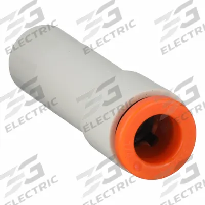 SMC Push-Fit Adapter Fitting: 1/4 in OD x 3/8 in OD Size, Push-to-Connect x Push-to-Connect - Polybutylene & Brass Tube Fittings