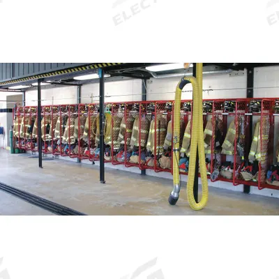 GROVES Turnout Gear Storage Rack: Wall Mount, 1 Sides, 6 Compartments, Steel, Red - Wall-Mount Turnout Gear Racks