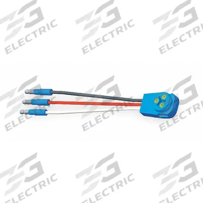 GROTE Pigtail: Male Pin Connector/Slim-Line 0.18 in Male Bullet/Ring Terminal, 3 Wires - Automotive Pigtails