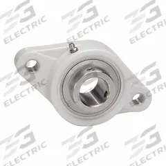 IPTCI BEARINGS 2 Bolt Flange Bearing: Radial Ball, 1 3/16 in Bore, PBT Plastic, Set Screws (MPN SUCTFL206-19). Key specifications — Bore Type: Cylindrical; Brand: IPTCI BEARINGS; Housing Material: PBT Plastic; Lubricant Material: H-1 Grease; Mounting Bolt Size: 3/8 in; Split Housing: Not Split; System of Measurement: Inch.