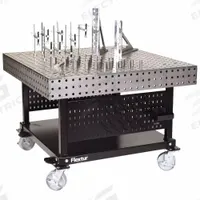 FLEXTUR Welding Table: 35 in Ht, 48 in Dp, 48 in Wd, 4,000 lb Wt Capacity, Plain (MPN 71500005). Key specifications — Manufacturer Part Number: 71500005; Brand: FLEXTUR; Hole Diameter: 5/8 in.