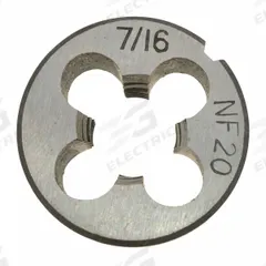 WESTWARD Alloy Steel Die, 7/16-20 UNF: CCT1060-115, Die