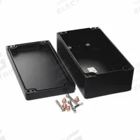 HAMMOND Enclosure: Die-Cast Aluminum, 8 in x 4 in x 3 in, NEMA 12/13/4/4X/6/6P, Screw On (MPN 1590Z150BK). Key specifications — Brand: HAMMOND; Closure Method: Screws; Knockouts: Not Included.