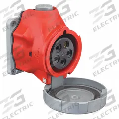 HUBBELL Pin and Sleeve Receptacle: Red, 277/480V AC, Three Phase, 30 A, 4 Pole, 5 Wire (MPN HBLS530R7W). Key specifications — Brand: HUBBELL.