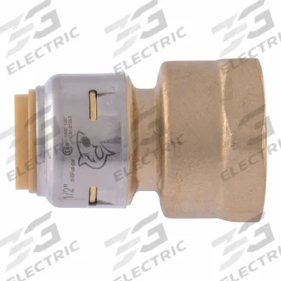SHARKBITE MAX Push-Fit Adapter Fitting: Straight, 1/2 in OD x 1/2 in Pipe Size - Standard Brass Push-to-Connect Tube Fittings