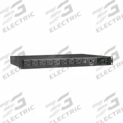 EATON TRIPP LITE PDU: Single-Phase, 120V AC, 8 Outlets, NEMA 5-15R, Metered, Remote-Monitored, 1 RU (MPN PDUMNH15AT1). Key specifications — Plug Type: NEMA 5-15P; Brand: EATON TRIPP LITE; Phase: Single-Phase; Maximum Input Voltage: 120V AC; Receptacle Type: NEMA 5-15R; Mounting Location: Wall; Facing: Front.
