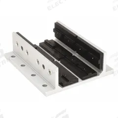 Linear Bearing: 40 Series, 160 mm L x 143.4 mm W x 50.1 mm H, Silver, Double Flanged, Std, Anodized (MPN 40-6524). Key specifications — Brand: 80/20; Housing Material: Aluminum; Finish: Anodized.