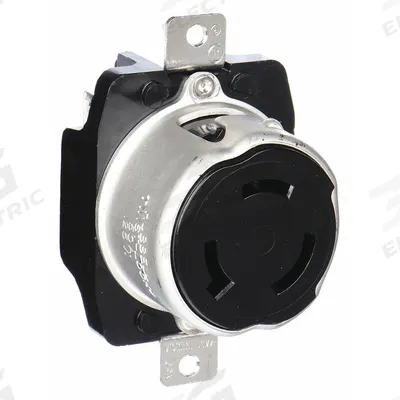 HUBBELL Locking Receptacle: Non-NEMA, Yellow, 125V AC, 50 A Current Rating, 2 Poles - General Purpose Receptacles