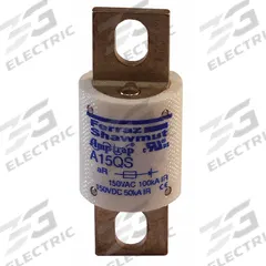Semiconductor Fuse: A15QS Series, Fast-Acting, 250 A, 150 V AC, 150 V DC DC Volt Rating (MPN A15QS250-4). Key specifications — Series: A15QS; Brand: MERSEN; Voltage Type: AC/DC.
