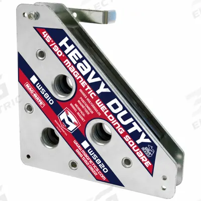 MAG-MATE Magnetic Welding Square: 45°_90° - Quick-Release 45/90-Degree Welding Magnets