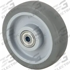 APPROVED VENDOR Caster Wheel: 5 in Wheel Dia., 1 1/2 in Wheel Wd, Rubber, 300 lb Load Rating, Gray (MPN 26Y373). Key specifications — Wheel Core Material: Polypropylene; Wheel/Tread Color: Gray; Brand: APPROVED VENDOR.