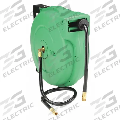SPEEDAIRE Spring Return Hose Reel: 40 ft (1/2 in I.D.), 1/2 in MNPT, 300 psi Max Op Pressure - Enclosed Air or Water Spring-Return Hose Reels