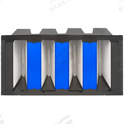 GRAINGER V-Bank Air Filter: 12 in x 24 in x 12 in, Fiberglass, Single Header - MERV 15 V-Bank Air Filters