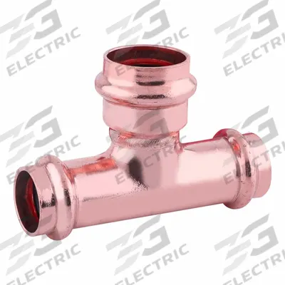 APPROVED VENDOR Crimp Tee Fitting: Tee, 1/2 in CTS x 1/2 in CTS x 1 in CTS size - Plumbing Copper & Bronze Press Tube Fittings