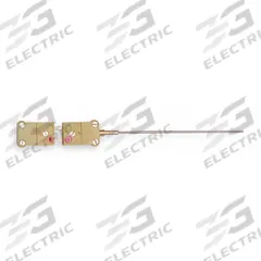 TEMPCO Thermocouple Probe: 32°F to 2,300°F /0°C to 1,260°C, Type K, Rounded Tip, 24 in Probe Lg (MPN MTA01189). Key specifications — attr1275752: 0.25 mm; attr1275763: ±2.2 °C or ±0.75 %, Whichever is Greater; attr1275765: MTA01189; attr1275769: TEMPCO.
