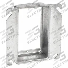 RACO Plaster Ring: Raised, 1 1/4 in Raised Ht, Steel, 4 in Overall Lg, 4 in Overall Wd (MPN 775). Key specifications — Brand: RACO; Material: Steel; Cover Design: Raised.