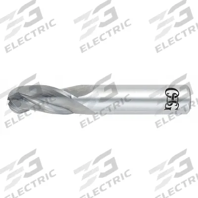 OSG Ball End Mill: Carbide, TiAlN Coated, 3 Flute, 11/64" Mill Dia, 9/16" LOC - General Purpose Carbide Ball End Mills