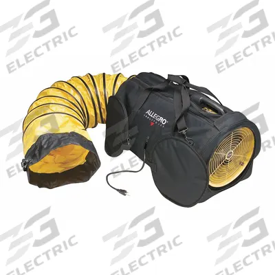 ALLEGRO Confined Space Fan: 115 V AC, 8 in Duct Dia, 1/4 hp Horsepower - Axial Blower & Ducting Combination Units