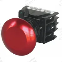 EATON Hazardous Location Push Button: 30 mm, Metallic, Mushroom Head Profile, 1NO/1NC (MPN E34EX712R). Key specifications — Manufacturer Part Number: E34EX712R; Product Type: Push Button Operators; Series: E34; Brand: EATON; AC Contact Rating: 10 A @ 600 V; Action: Momentary; DC Contact Rating: 2.5 A @ 250 V; Operator Illumination: Non-Illuminated.