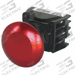 EATON Hazardous Location Push Button: 30 mm, Metallic, Mushroom Head Profile, 1NO/1NC (MPN E34EX712R). Key specifications — Manufacturer Part Number: E34EX712R; Product Type: Push Button Operators; Series: E34; Brand: EATON; AC Contact Rating: 10 A @ 600 V; Action: Momentary; DC Contact Rating: 2.5 A @ 250 V; Operator Illumination: Non-Illuminated.