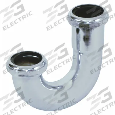 APPROVED VENDOR Bend: Brass, Chrome-Plated, White, 1 1/2 in Nominal Pipe Size, Slip - J-Bends