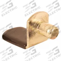 Shelf Support: 1/2 in Wd, 1 9/32 in Lg, 45/64 in Ht, 20 lb Capacity, Steel, Brown, 8 PK (MPN U 10184). Key specifications — Brand: PRIME-LINE; Color: Brown; Finish: Brass-Plated; Material: Steel.