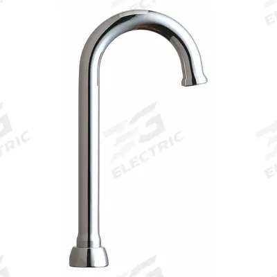 CHICAGO FAUCETS Spout: Spout, Gooseneck, Swivel Spout, Brass, Polished Chrome, Laminar - Gooseneck Faucet Spouts