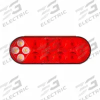 MAXXIMA Oval Combination Light: LED, Stop, Turn, and Tail Combo Light, Red, Oval, Connector, Grommet (MPN M85601R). Key specifications — Standards: SAE J2040; Electrical Connection: Connector; Brand: MAXXIMA; Installation Type: Permanent; Lens Color: Red; Mount Type: Grommet; Lighting Technology: LED; Light Type: Stop, Turn, and Tail Combination Light.